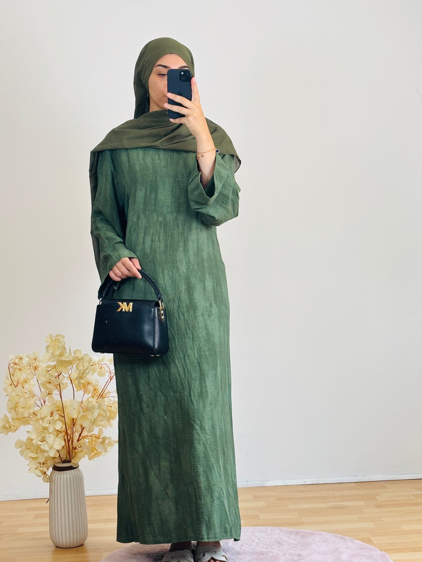 Robe abaya kaki
