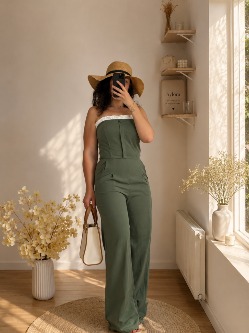 Combinaison Longue Taille Unique – Beige & Kaki
