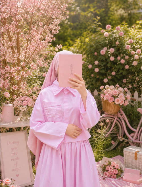 Ensemble Jupe et Haut Rose Femme – Tenue Couvranté Élégante | Coton