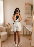 Combinaison Short Blanche Femme – Taille Unique | Made in Italy
