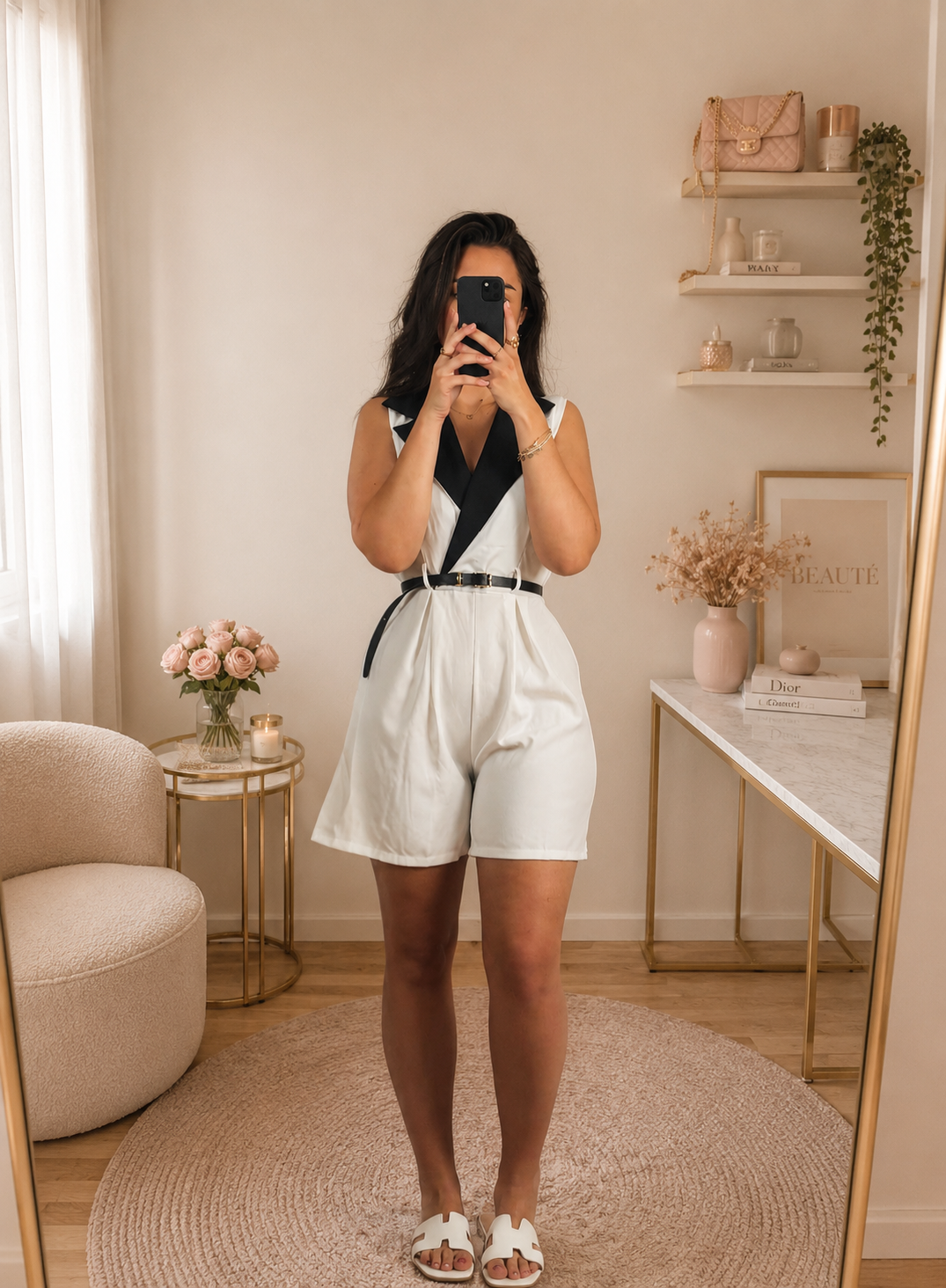 Combinaison Short Blanche Femme – Taille Unique | Made in Italy