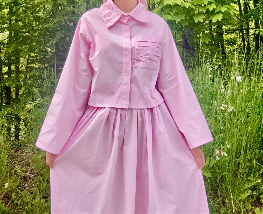 Ensemble Jupe et Haut Rose Femme – Tenue Couvranté Élégante | Coton