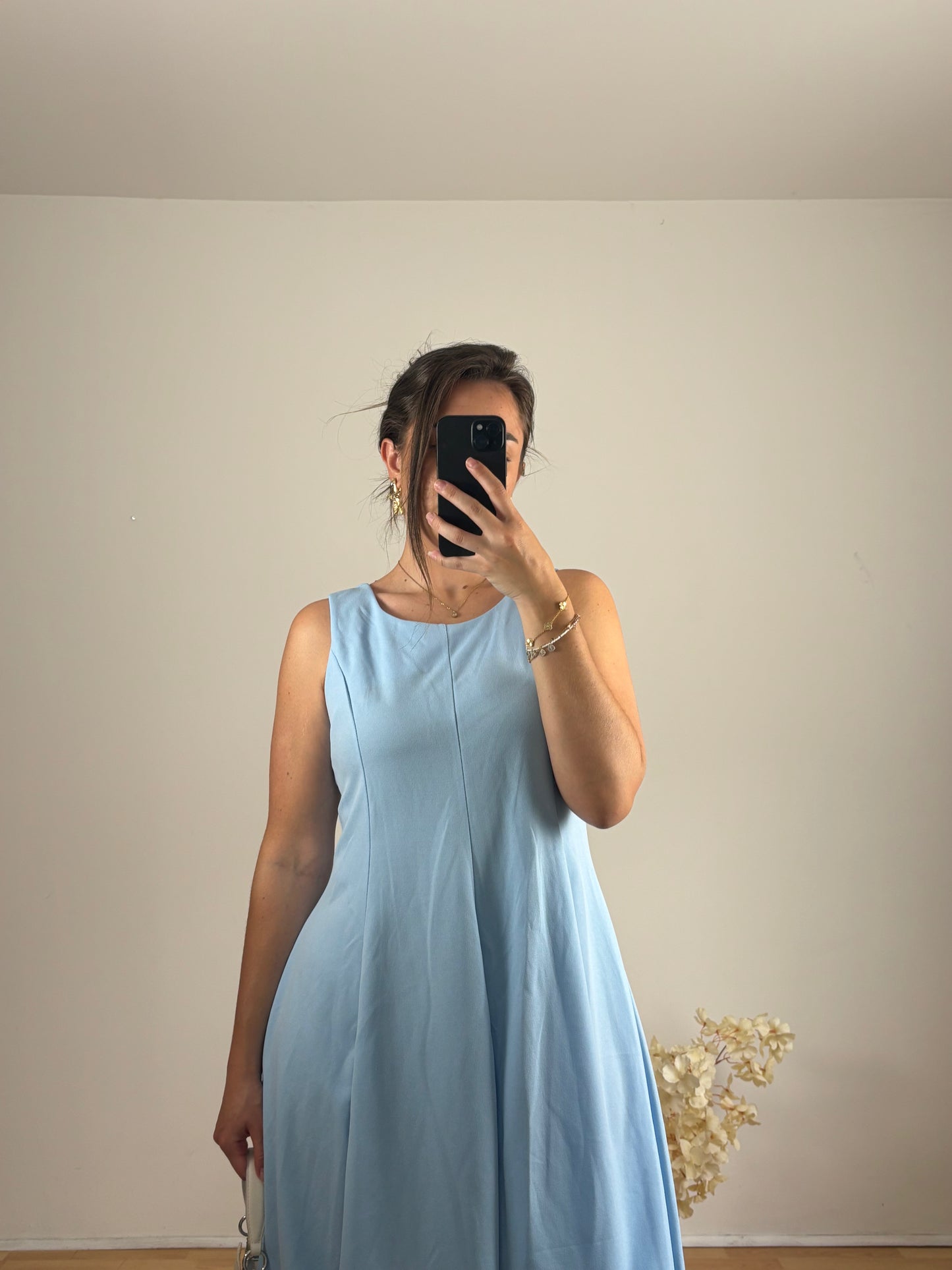robe courte bleu