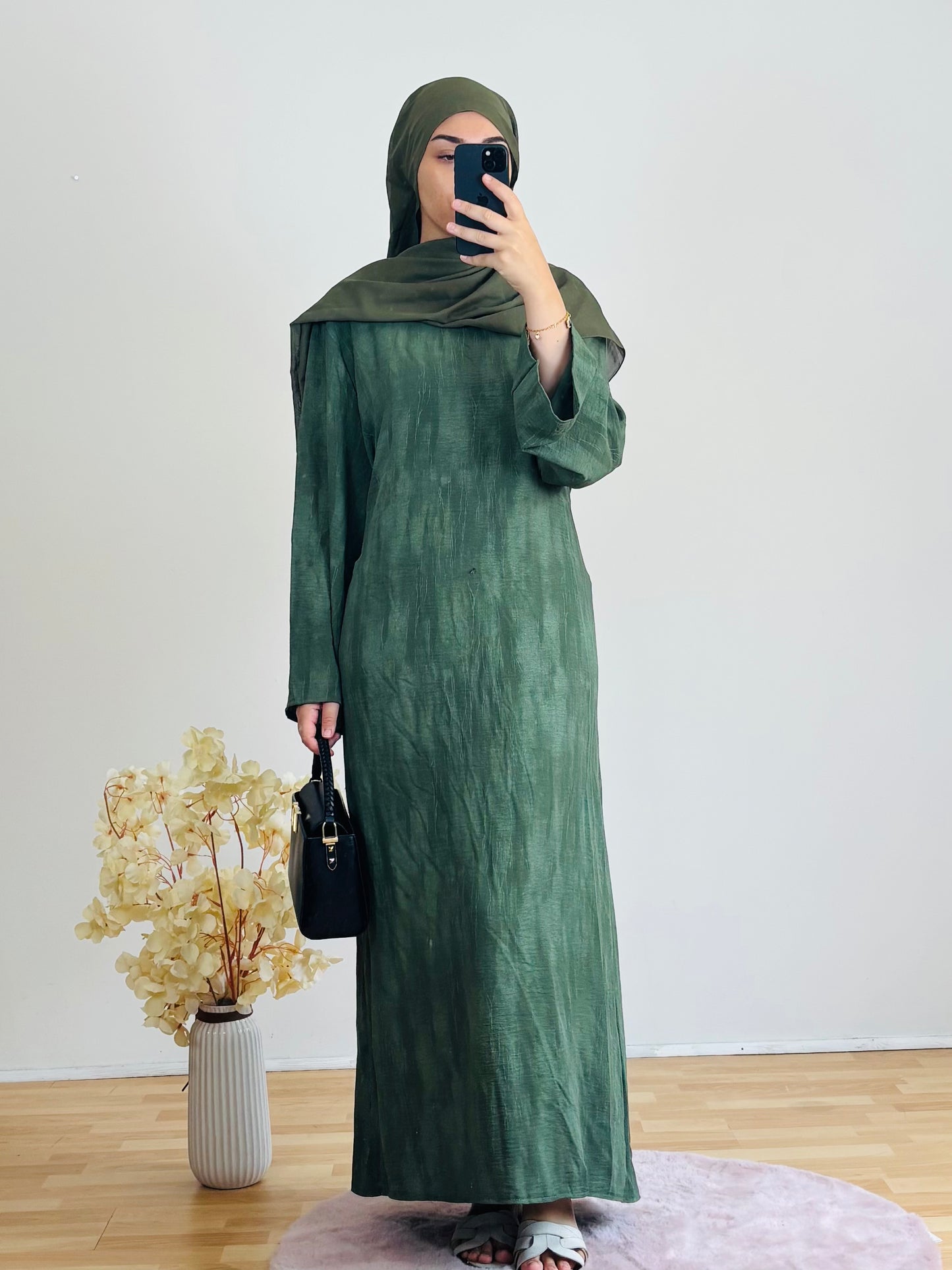 Robe abaya kaki