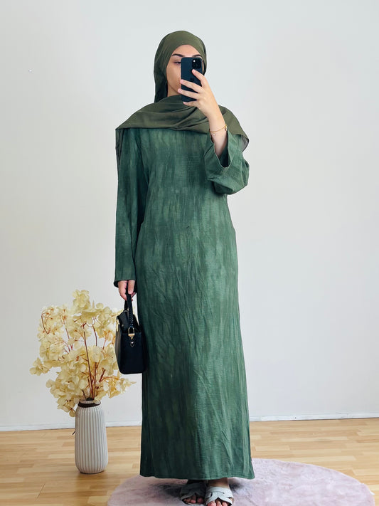 Robe abaya kaki