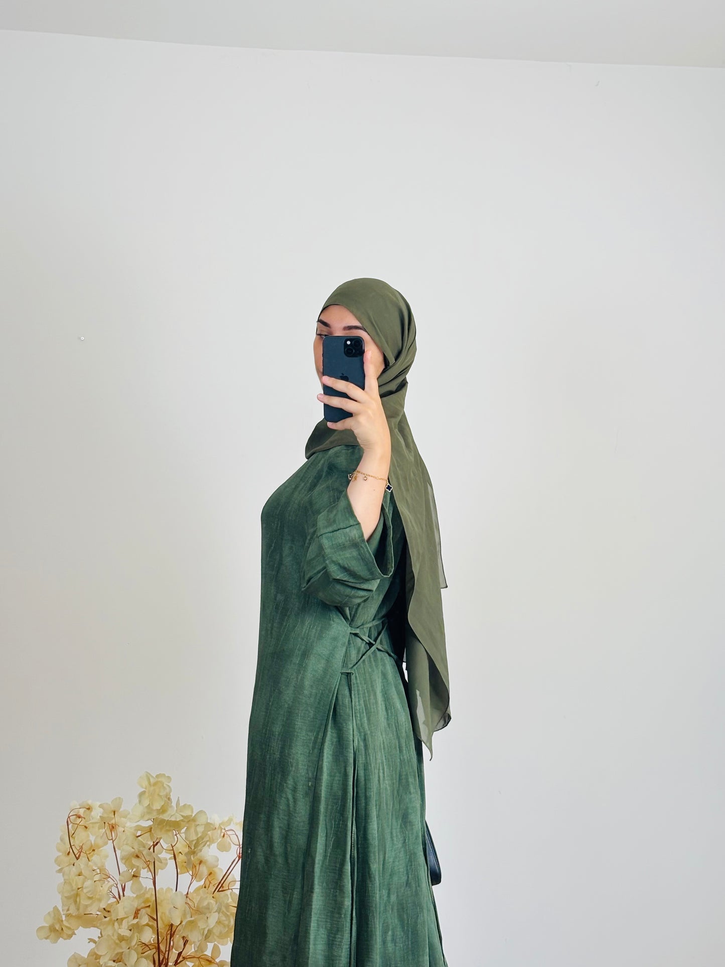 Robe abaya kaki