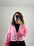 Haut en Coton Doux – Taille Unique | Rose & Blanc | Aylora