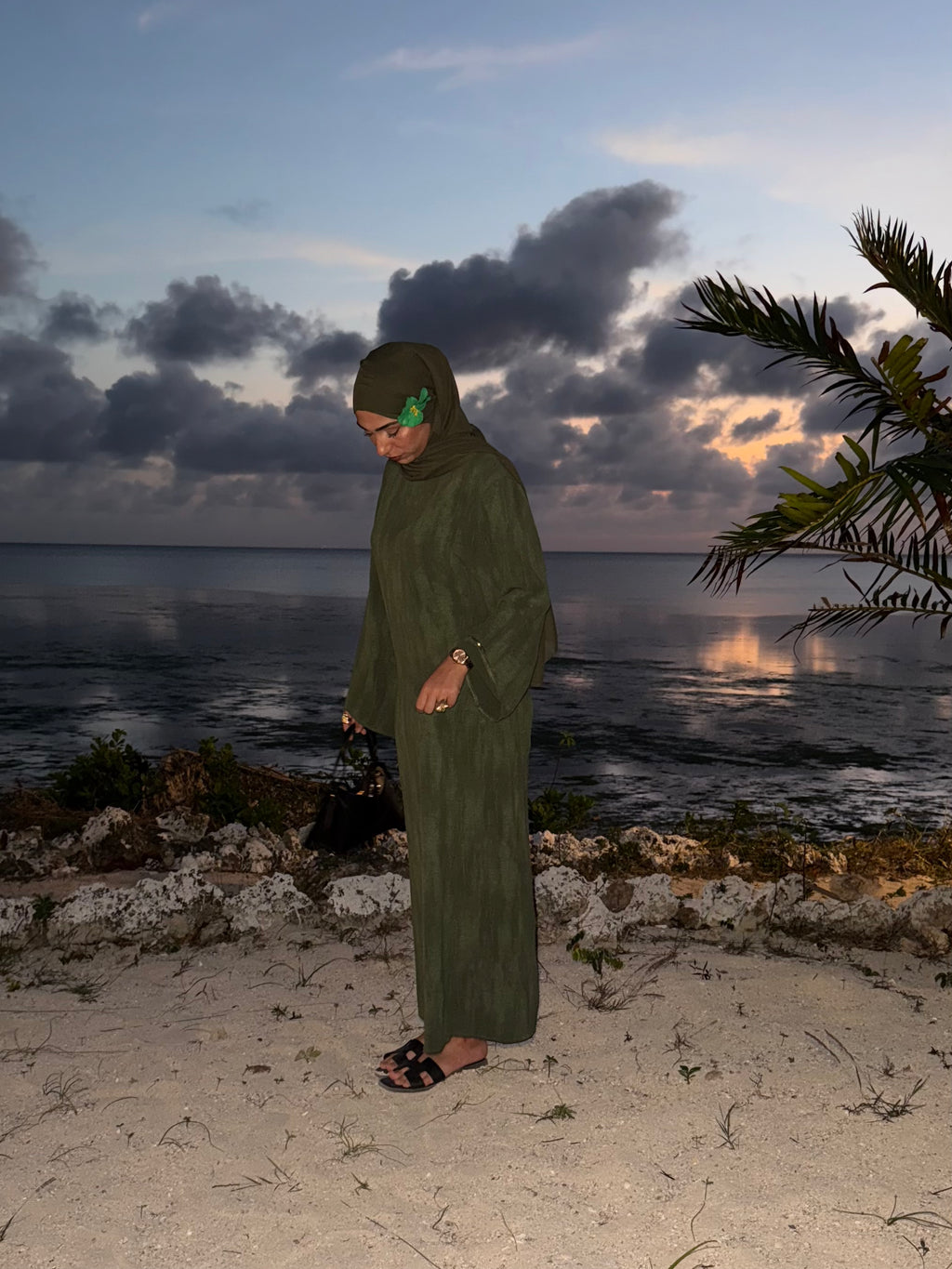 Robe Abaya Kaki – Taille Unique