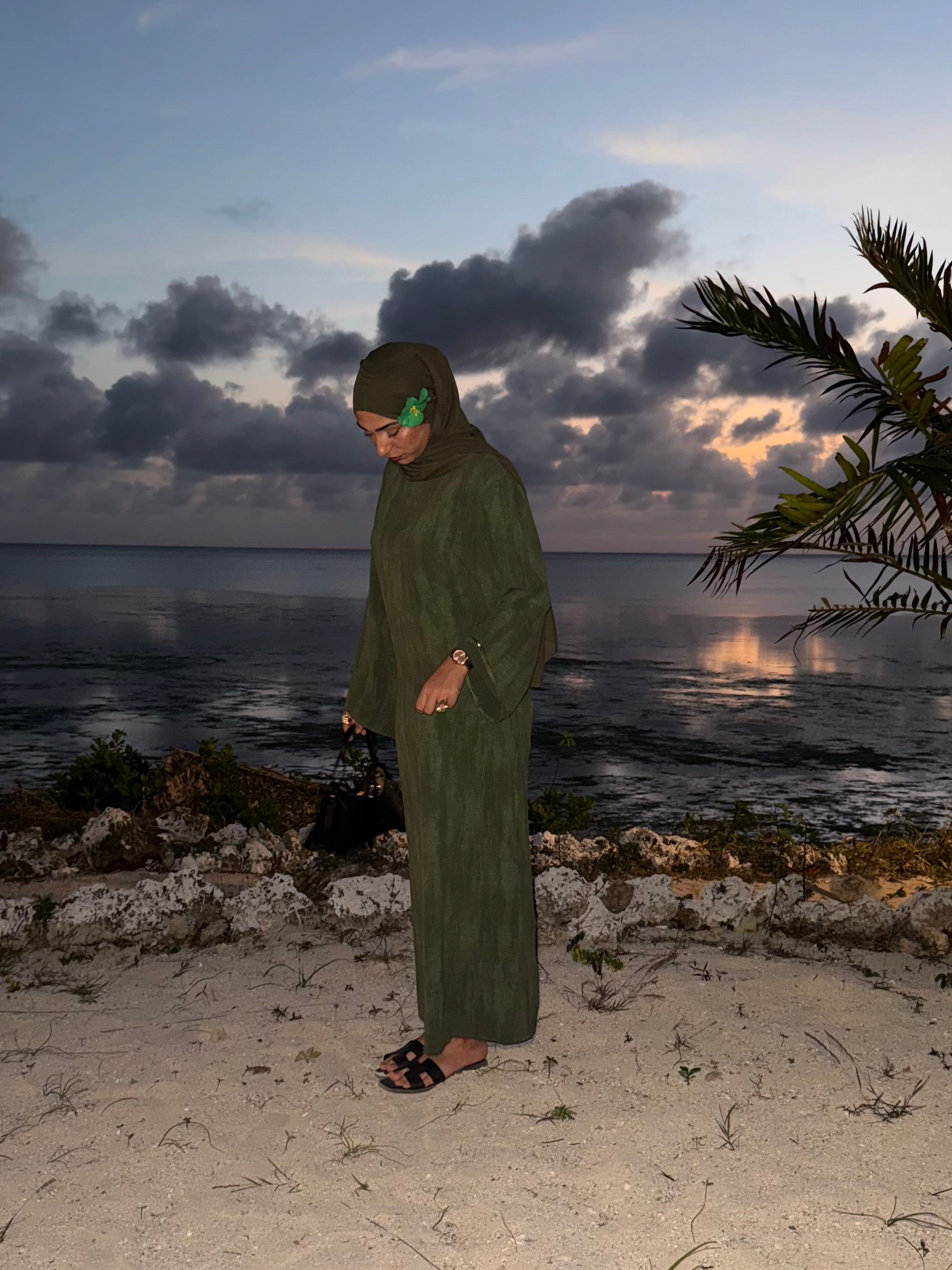 Robe Abaya Kaki – Taille Unique