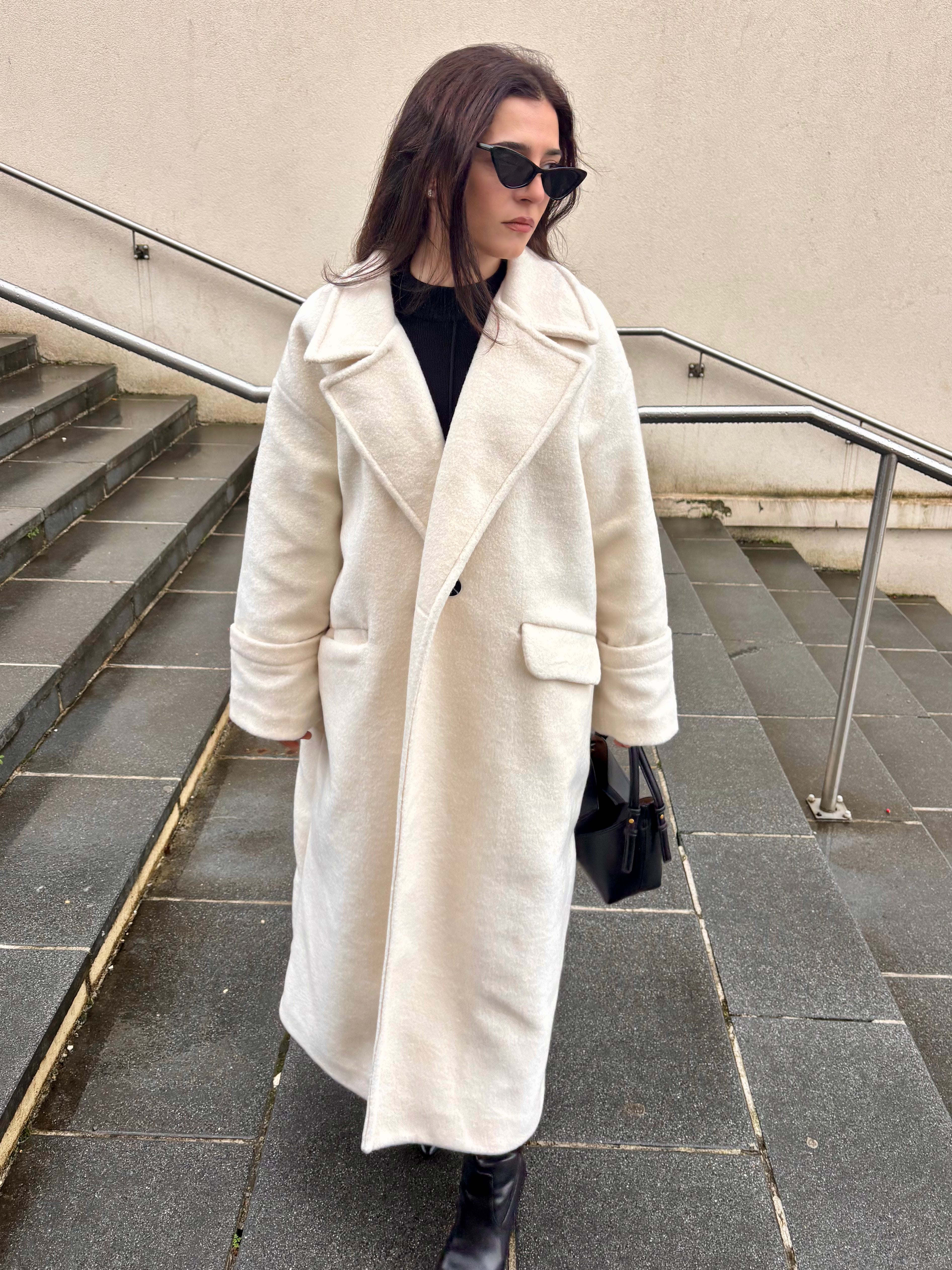 Manteau oversize blanc