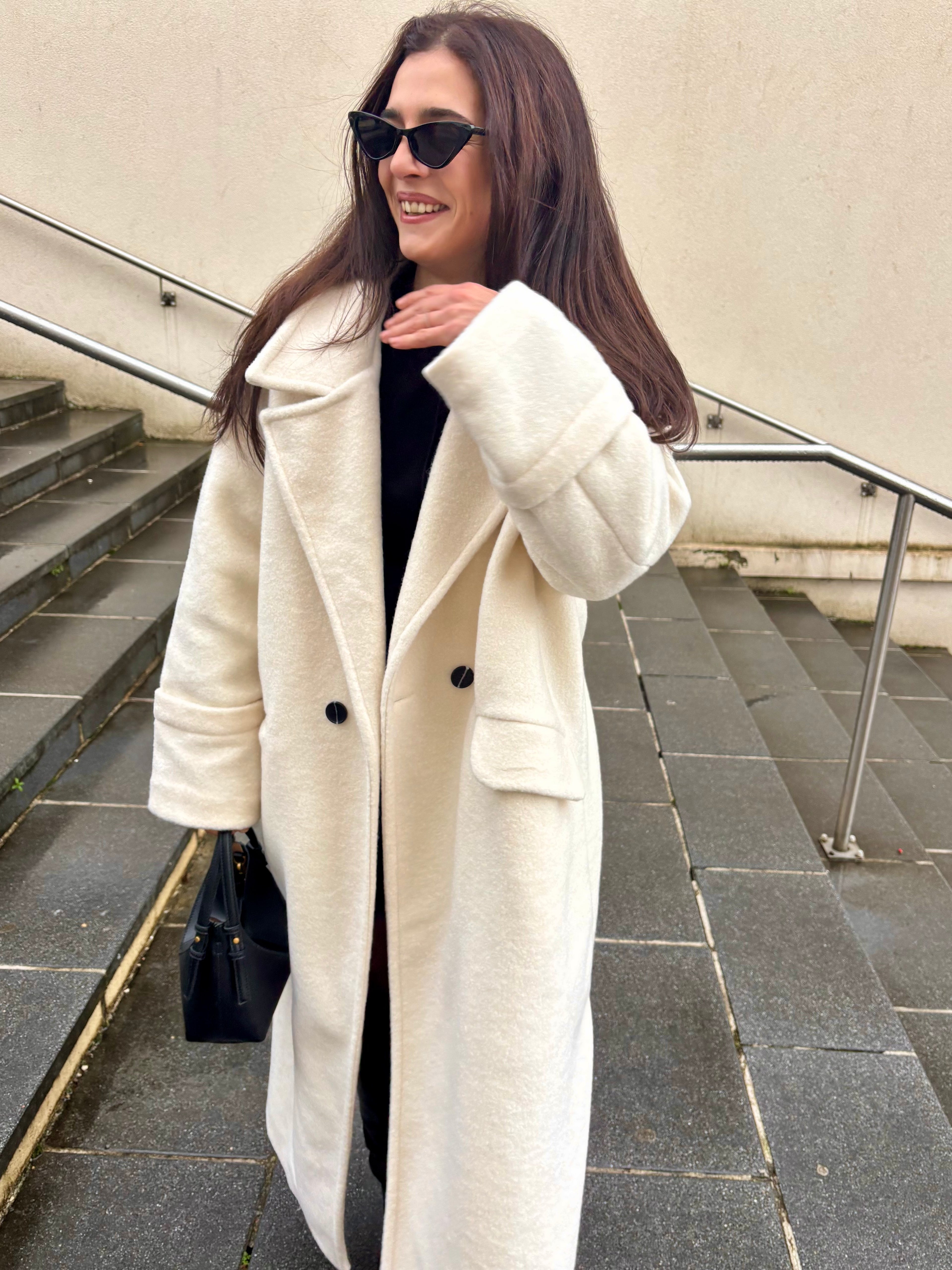 Manteau oversize blanc
