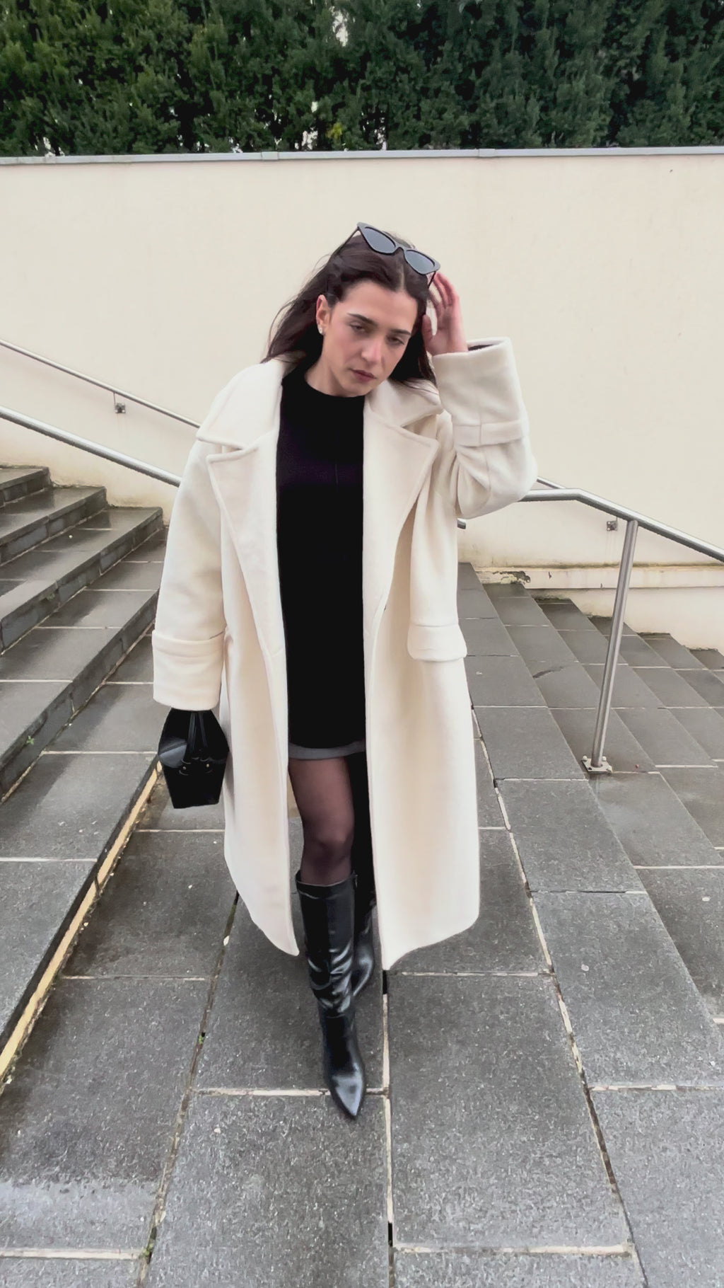 Manteau oversize blanc